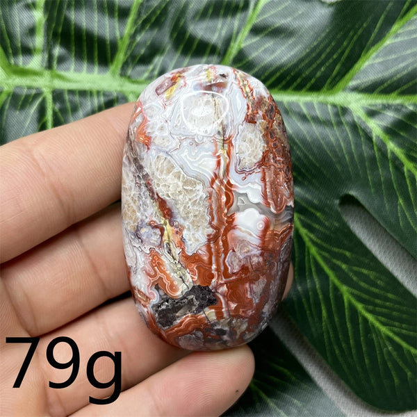 Red Crazy Agate Palm Stone-ToShay.org