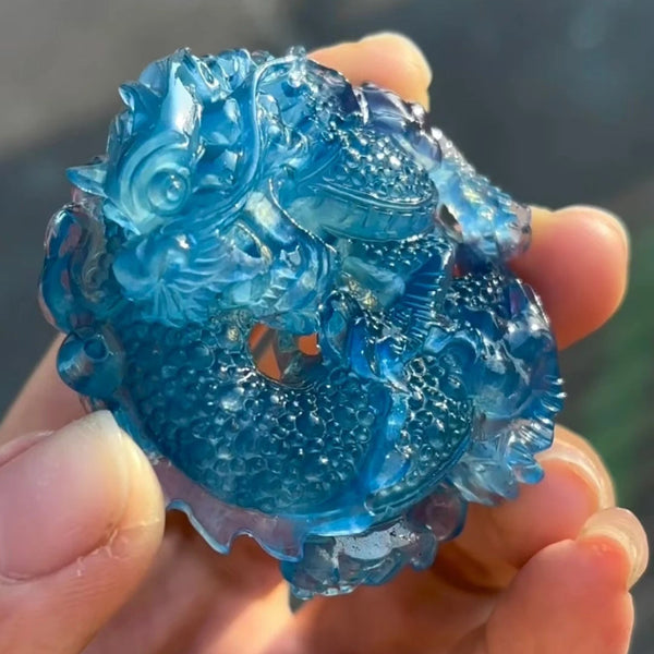 Blue Aquamarine Quartz Dragon-ToShay.org