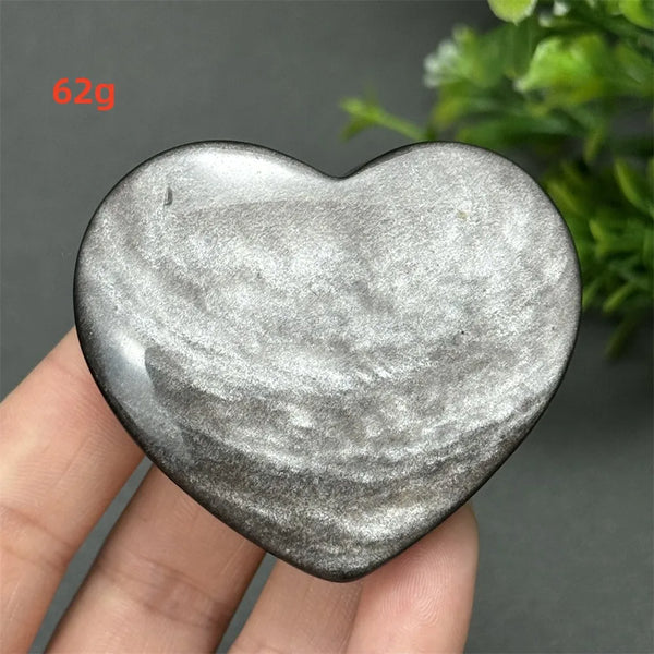 Silver Obsidian Quartz Heart-ToShay.org