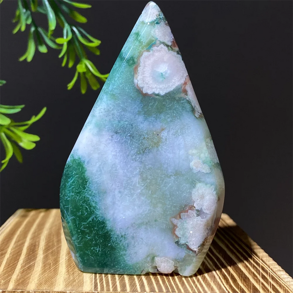 Green Flower Agate Flame-ToShay.org