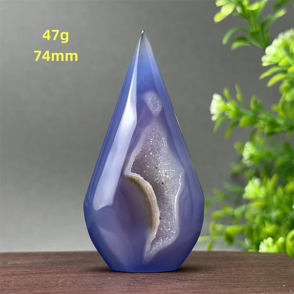 Blue Agate Geode Torch-ToShay.org