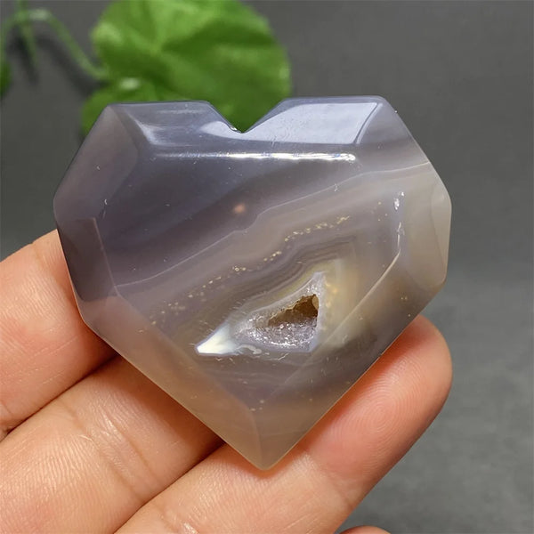 Blue Striped Agate Heart-ToShay.org