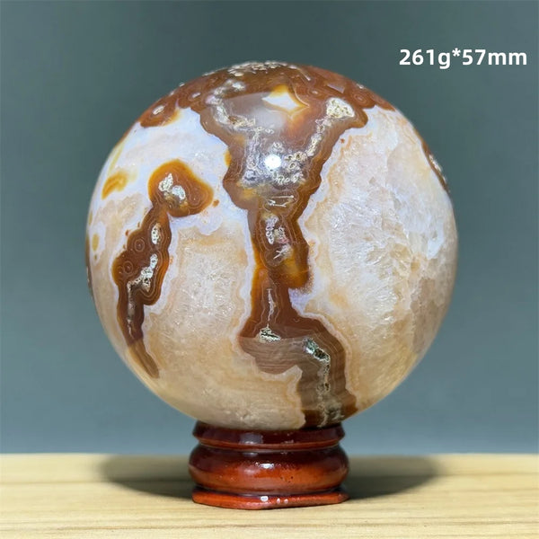 Red Moss Crystal Agate Ball-ToShay.org
