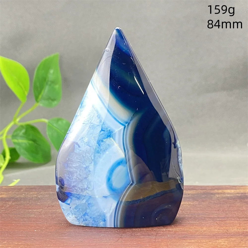 Blue Striped Agate Torch-ToShay.org