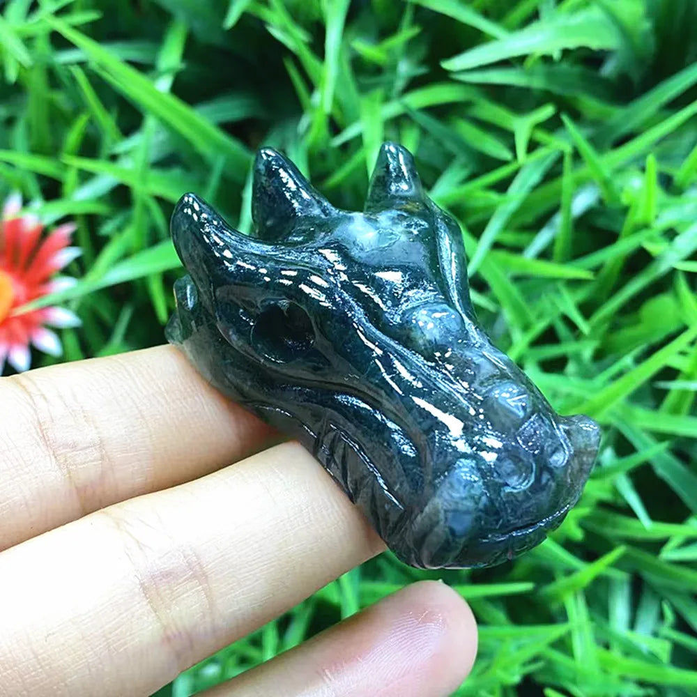 Blue Agate Hippopotamus Head-ToShay.org