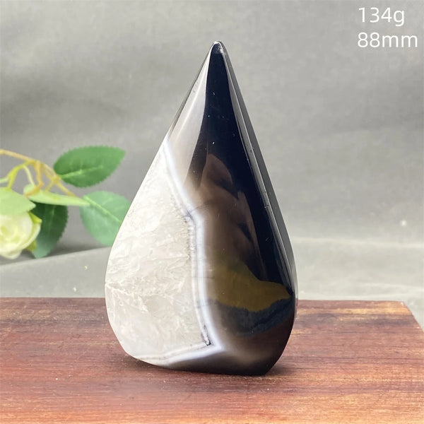 Black Striped Agate Flame-ToShay.org