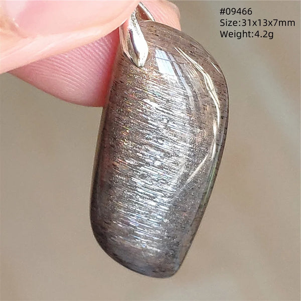 Black Moonstone Sunstone Pendant-ToShay.org