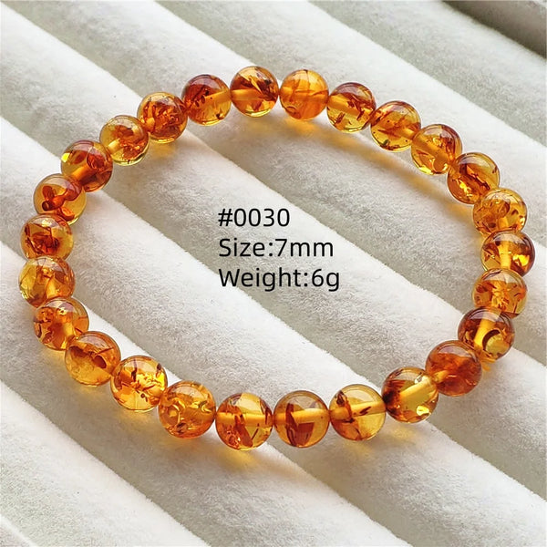 Yellow Amber Bead Bracelet-ToShay.org