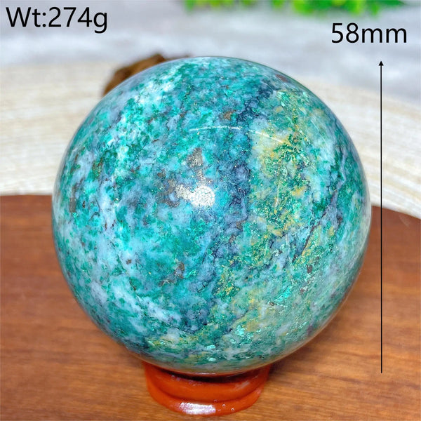 Green Jasper Pyrite Ball-ToShay.org