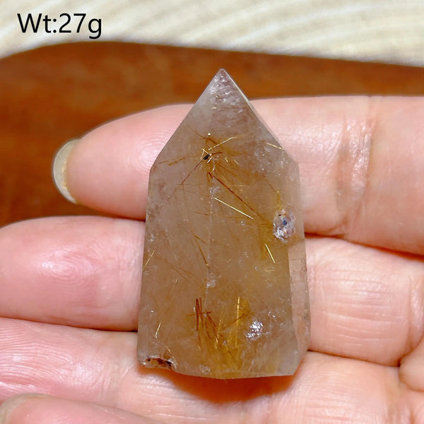 Gold Rutilated Crystal Point-ToShay.org