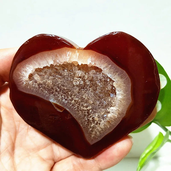 Red Agate Geode Heart-ToShay.org