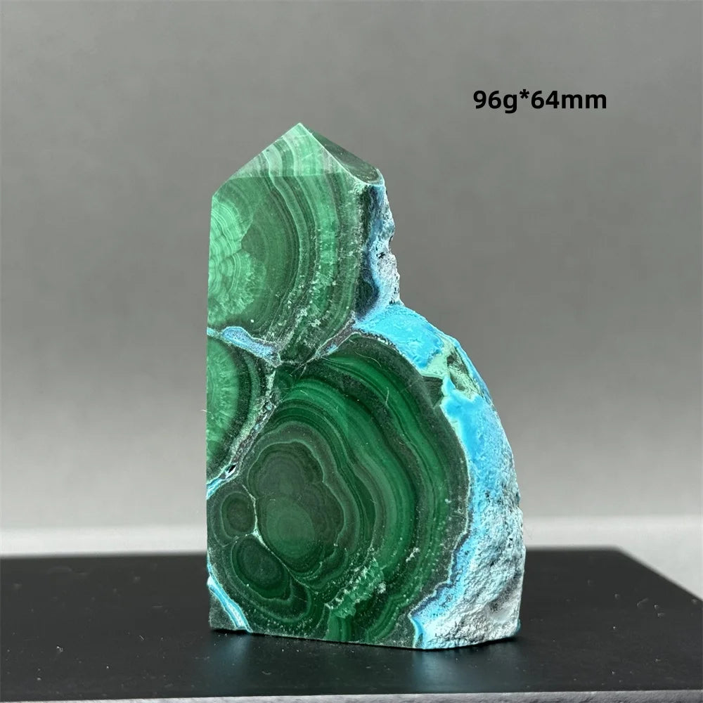 Blue Chrysocolla Malachite Point-ToShay.org