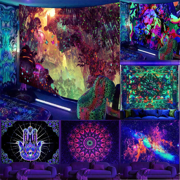 Fluorescent Art Tapestry-ToShay.org