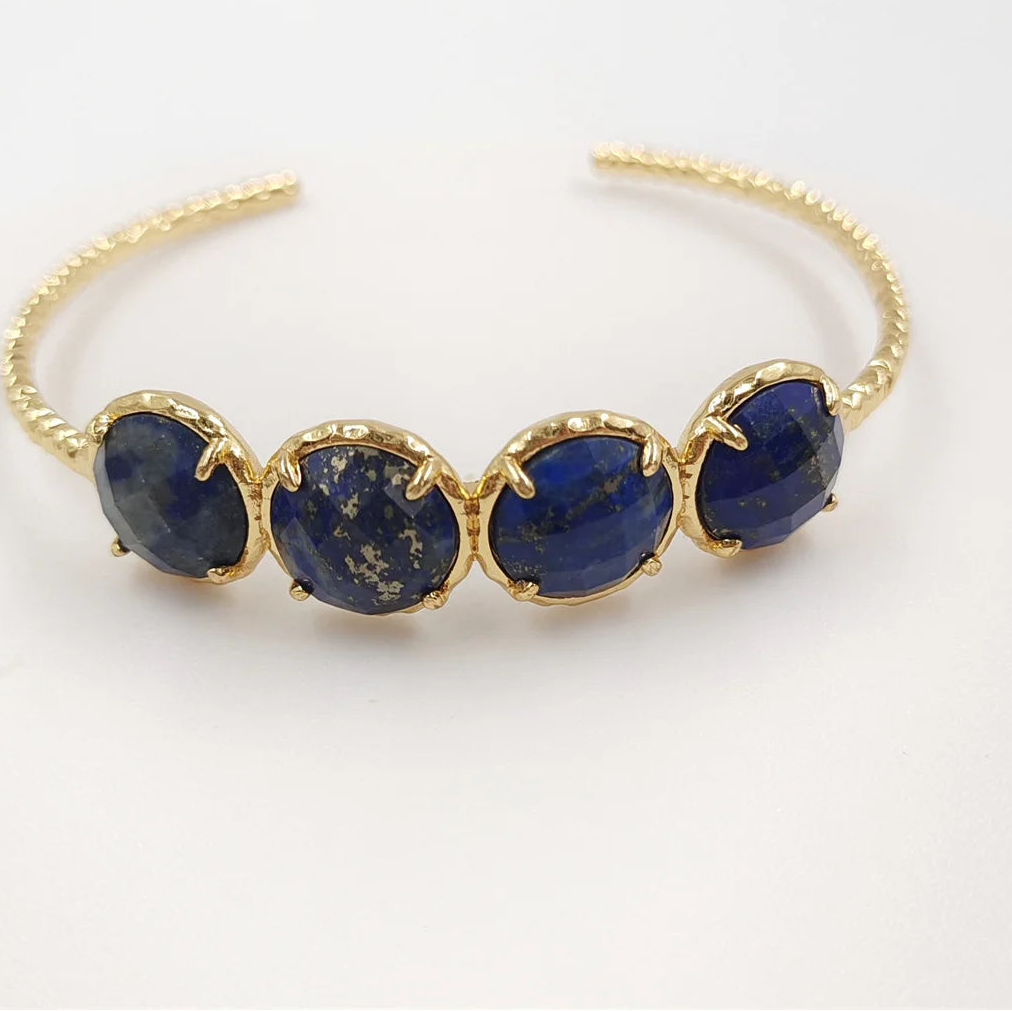 Mixed Crystal Cuff Bangle-ToShay.org