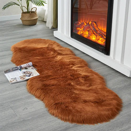 White Faux Fur Rugs-ToShay.org