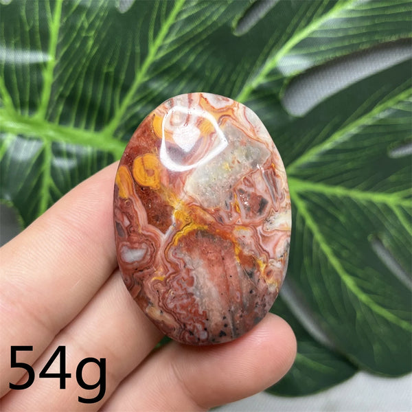 Yellow Crazy Agate Palm Stone-ToShay.org