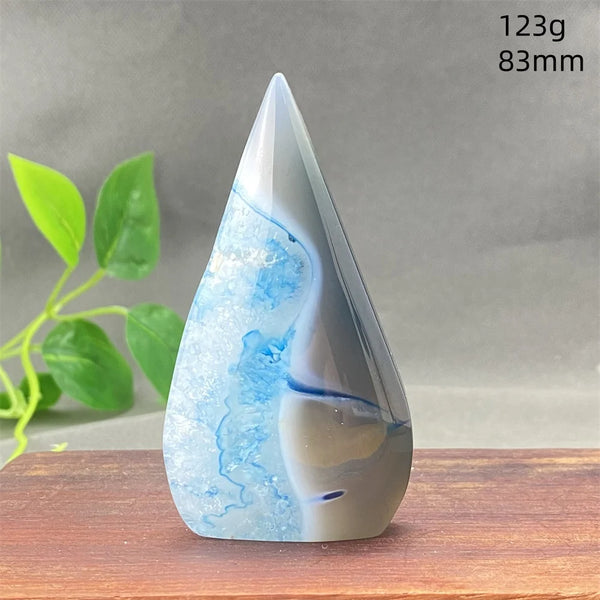 Blue Striped Agate Torch-ToShay.org