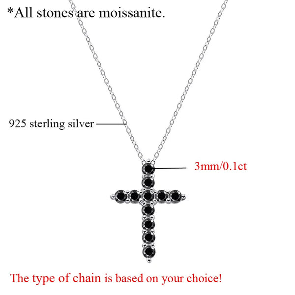 Silver Diamond Cross Pendant-ToShay.org