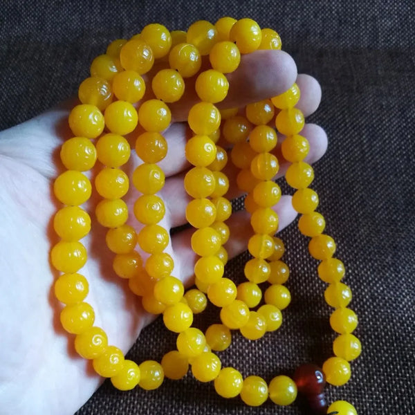 Yellow Agate Mala Beads-ToShay.org