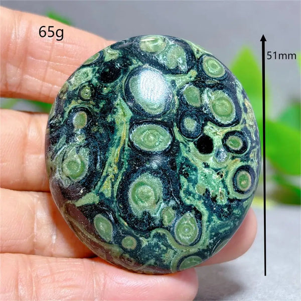 Green Malachite Palm Stone-ToShay.org