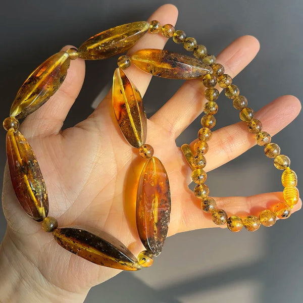 Yellow Amber Necklace-ToShay.org