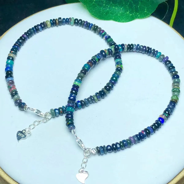 Black Opal Bead Bracelet-ToShay.org