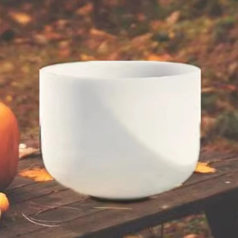 White Frosted Crystal Singing Bowl-ToShay.org