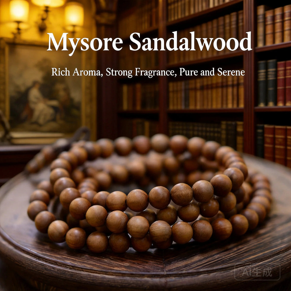Brown Sandalwood Bead Mala-ToShay.org
