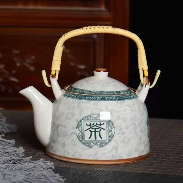 White Painted Porcelain Tea Pot-ToShay.org