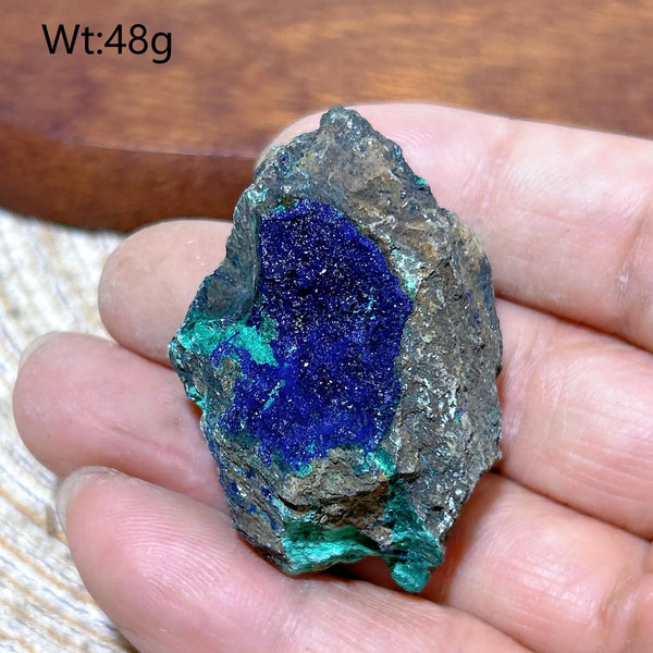 Blue Chrysocolla with Azurite Stone-ToShay.org