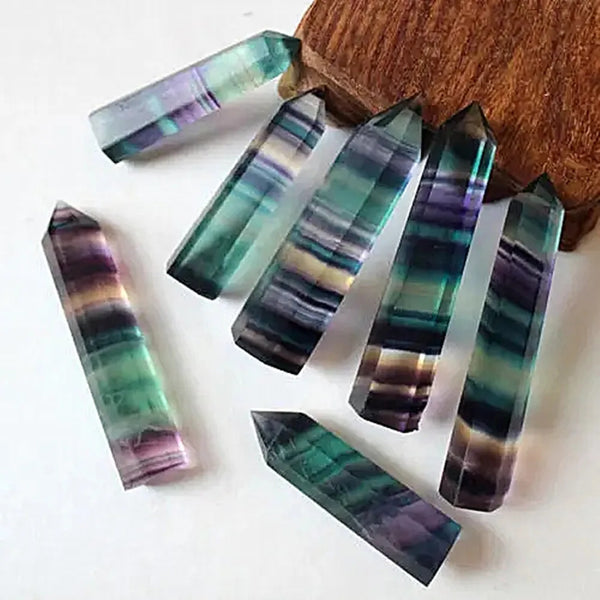 Rainbow Fluorite Crystal Point-ToShay.org