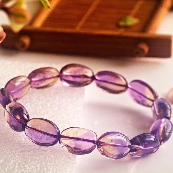 Purple Yellow Ametrine Bracelet-ToShay.org