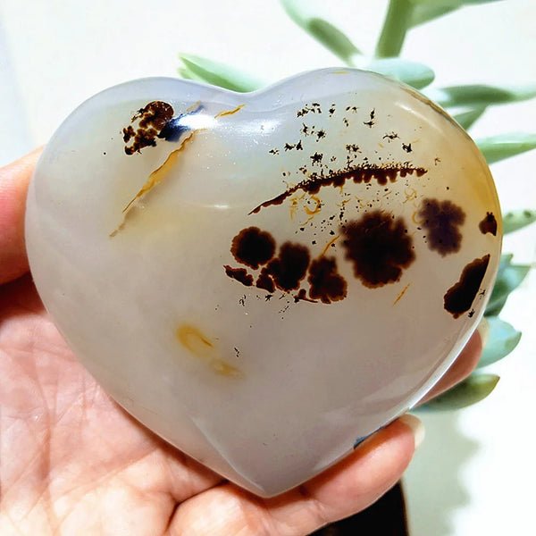 Yellow Moss Agate Heart-ToShay.org