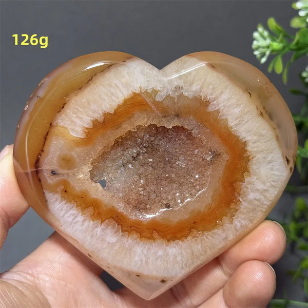 Red Agate Geode Heart-ToShay.org