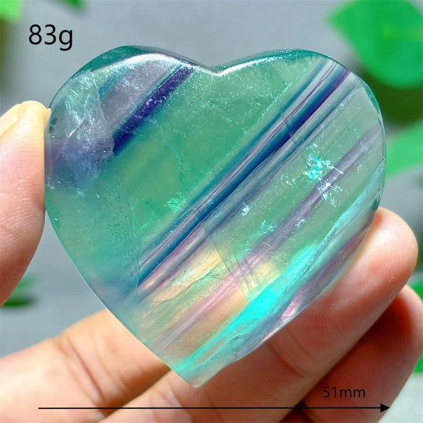 Rainbow Fluorite Heart-ToShay.org