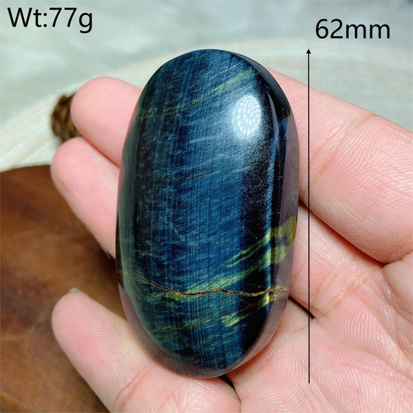 Blue Tiger Eye Palm Stone-ToShay.org