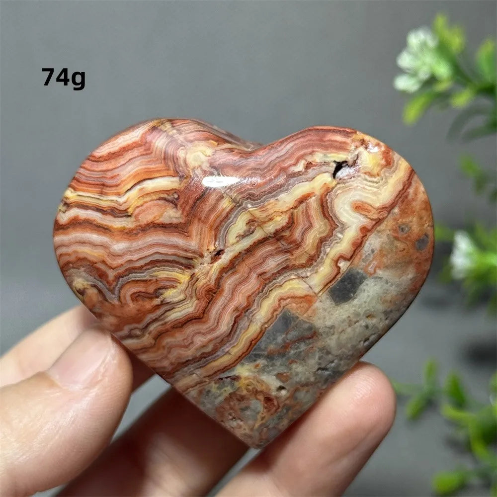 Yellow Crazy Agate Heart-ToShay.org