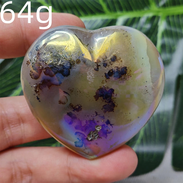 Yellow Tree Agate Heart-ToShay.org