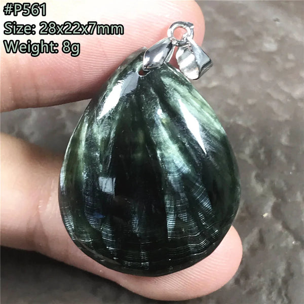 Green Seraphinite Pendant-ToShay.org