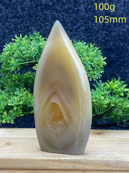 Blue Agate Geode Torch-ToShay.org