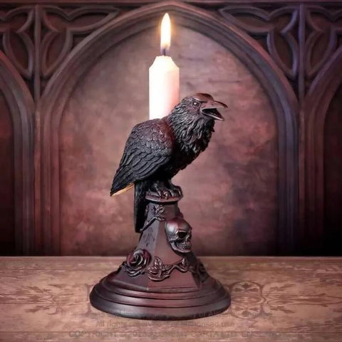 Black Crow Candle Holder-ToShay.org