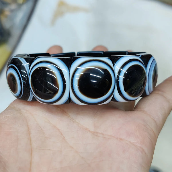 Black White Agate Bracelet-ToShay.org