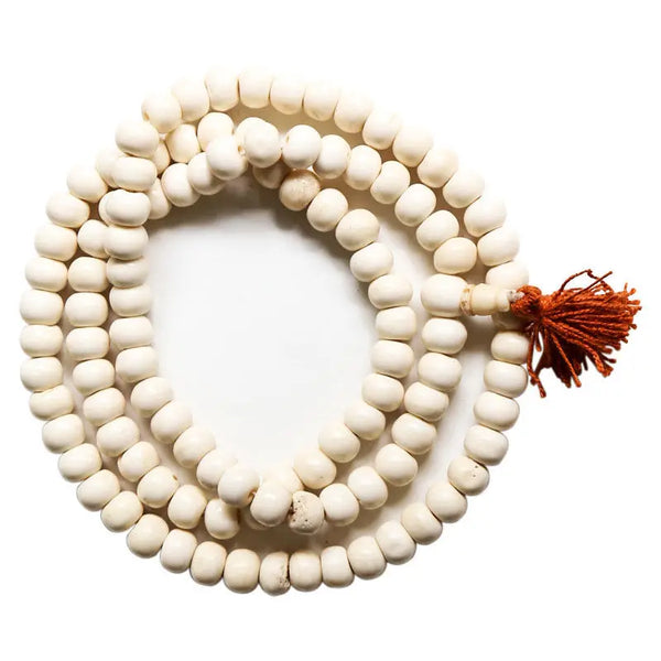 White Ox Bone Prayer Mala-ToShay.org