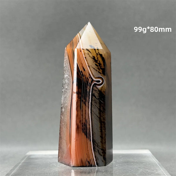 Black Red Striped Agate Wand-ToShay.org