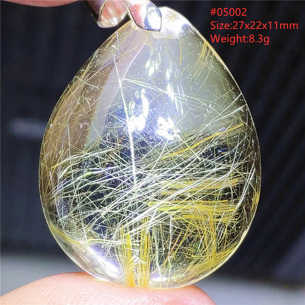 Gold Rutilated Quartz Pendant-ToShay.org