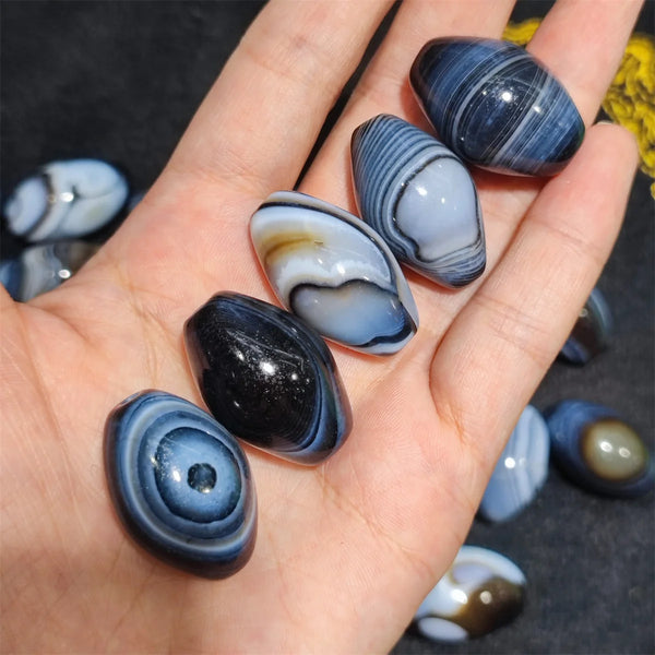Blue Silk Agate Beads-ToShay.org