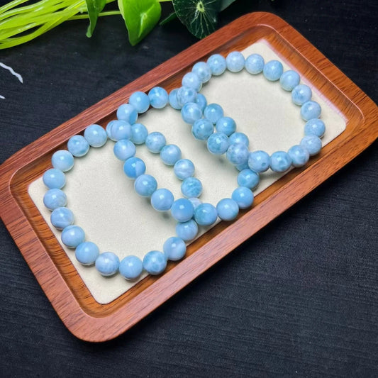 Blue Larimar Bead Bracelet-ToShay.org