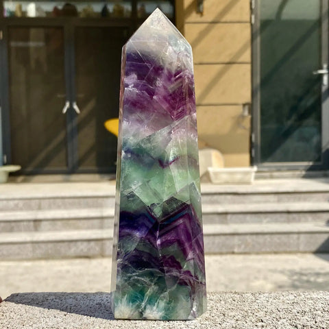 Rainbow Fluorite Crystal Point-ToShay.org