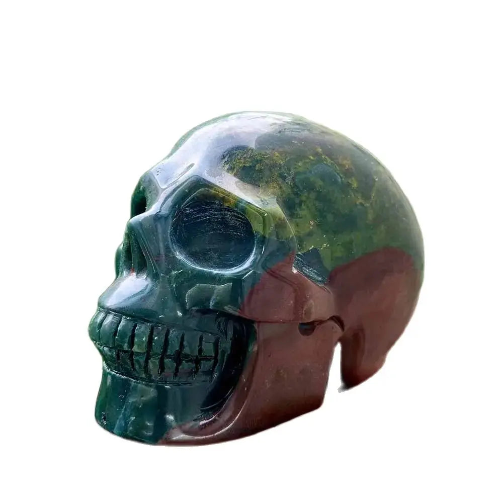 Green Ocean Jasper Skull-ToShay.org