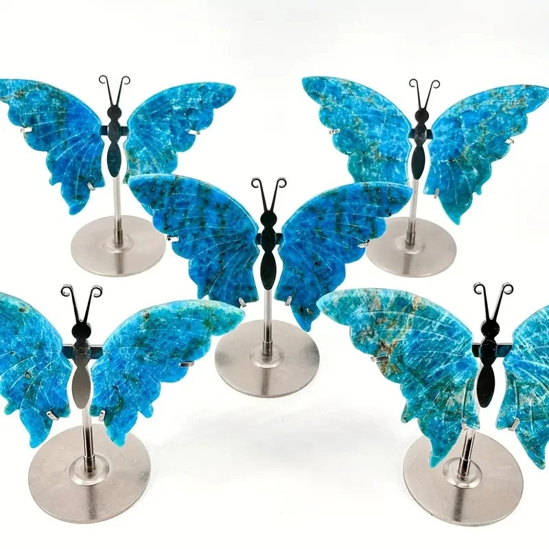 Blue Apatite Butterfly Wings-ToShay.org